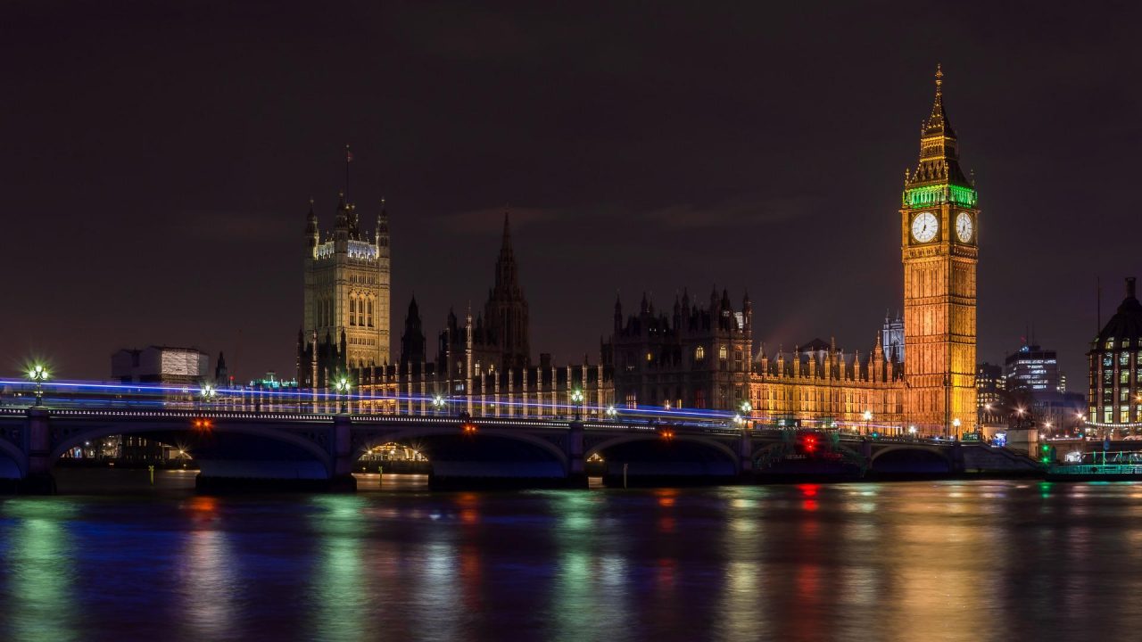 London bei Nacht - Big Ben, Palace of Westminster, London Bridge